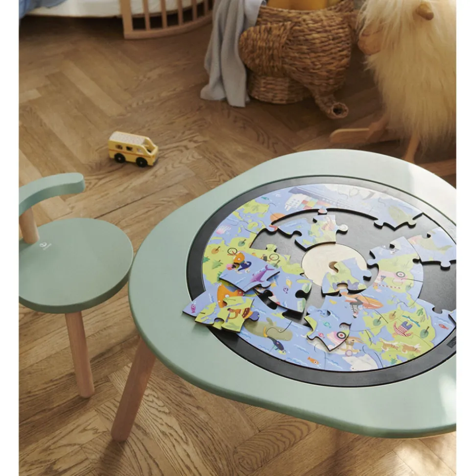 Puzzle pour table de jeu mutable v2 - autour du monde
