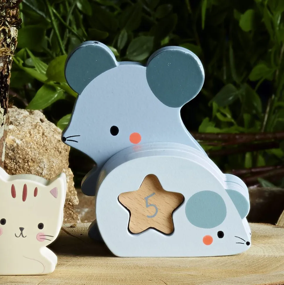 Puzzles 3d en bois animaux à compter et associer