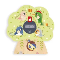 Puzzle sonore en bois enfant 5 pièces oiseau