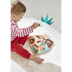 Puzzle sonore en bois enfant 5 pièces dinosaures