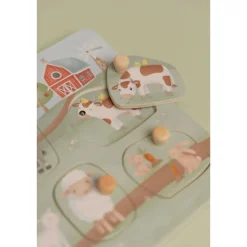 Puzzle sonore en bois fsc - little farm