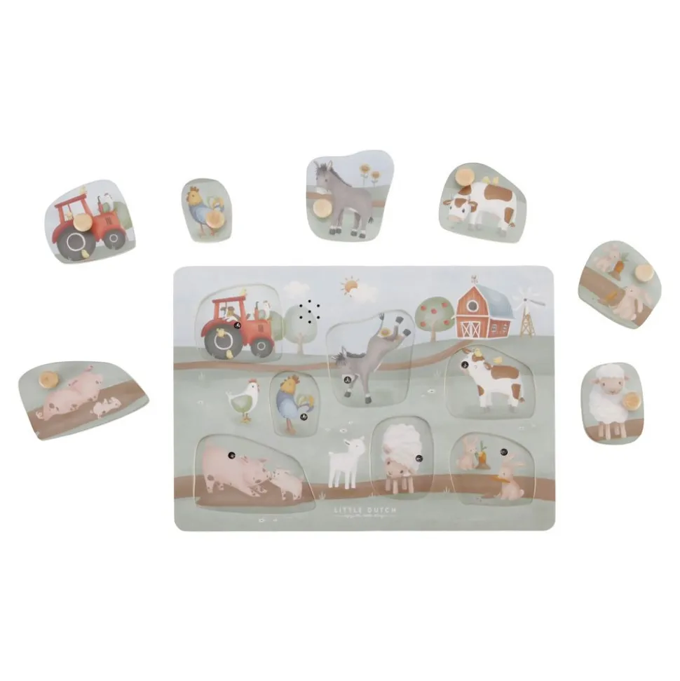 Puzzle sonore en bois fsc - little farm