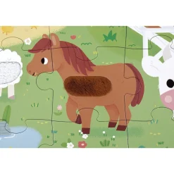Puzzle tactile la ferme 20 pièces