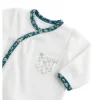 Pyjama bébé blanc 1 mois col motif tilleul promenons nous