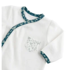 Pyjama bébé blanc 3 mois motif tilleul promenons nous