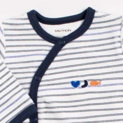 Pyjama bébé blanc naissance baby sailor à rayures