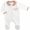 Pyjama bébé blanc naissance petit coeur