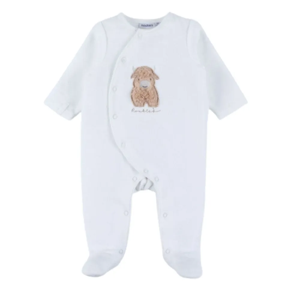 Pyjama bébé de naissance en velours fluffy