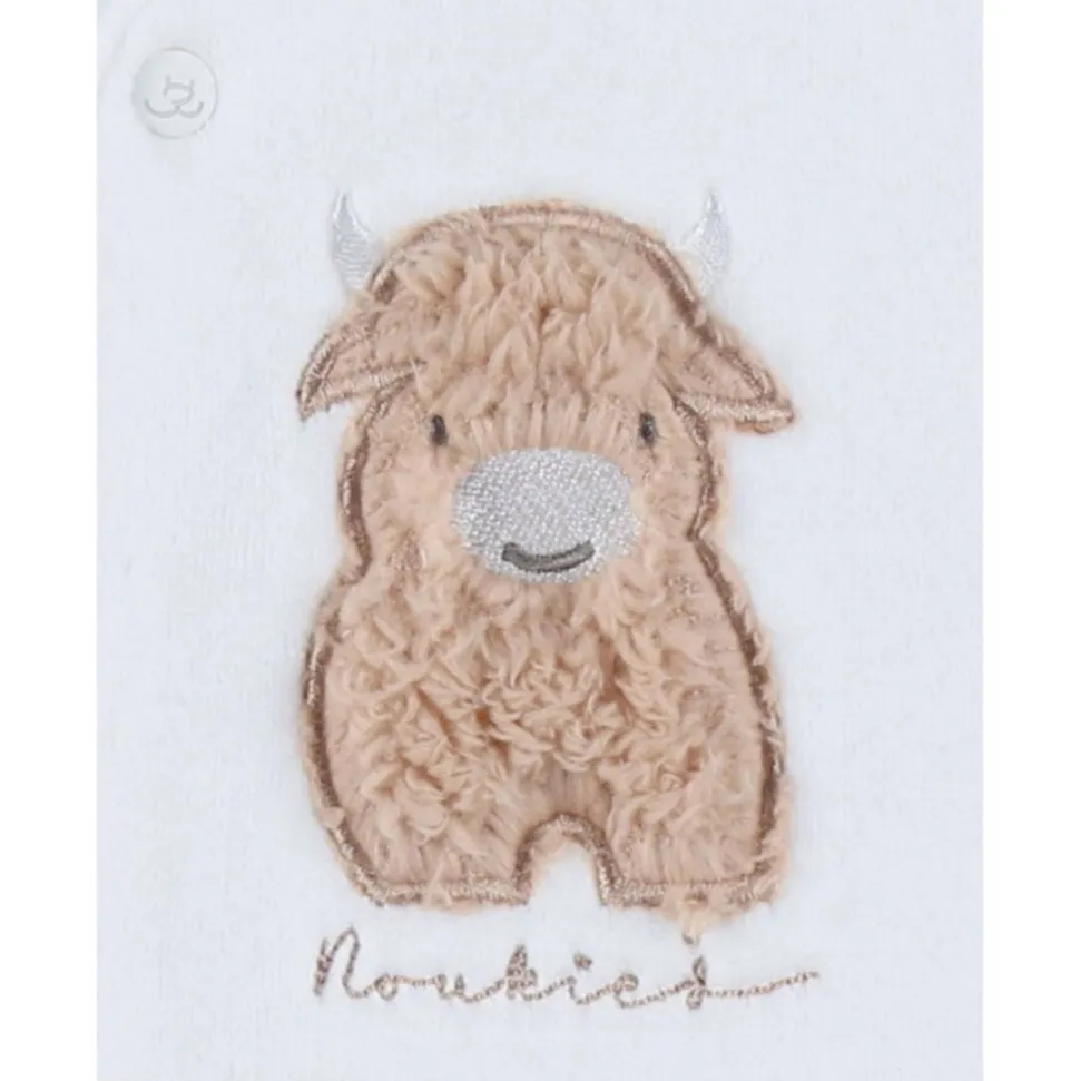 Pyjama bébé en velours blanc - fluffy 3 mois