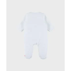 Pyjama bébé en velours blanc - fluffy 3 mois