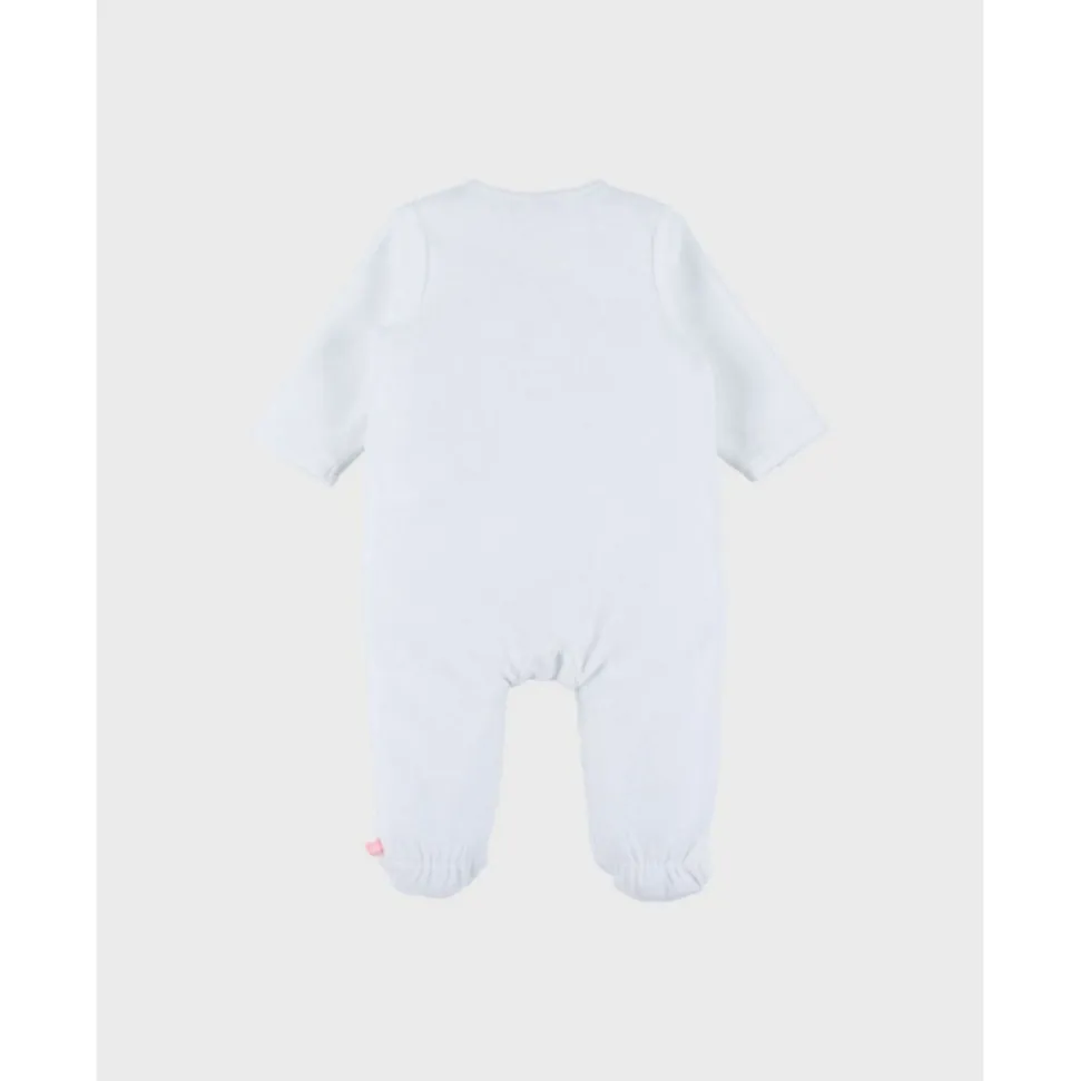 Pyjama bébé en velours blanc - fluffy 3 mois