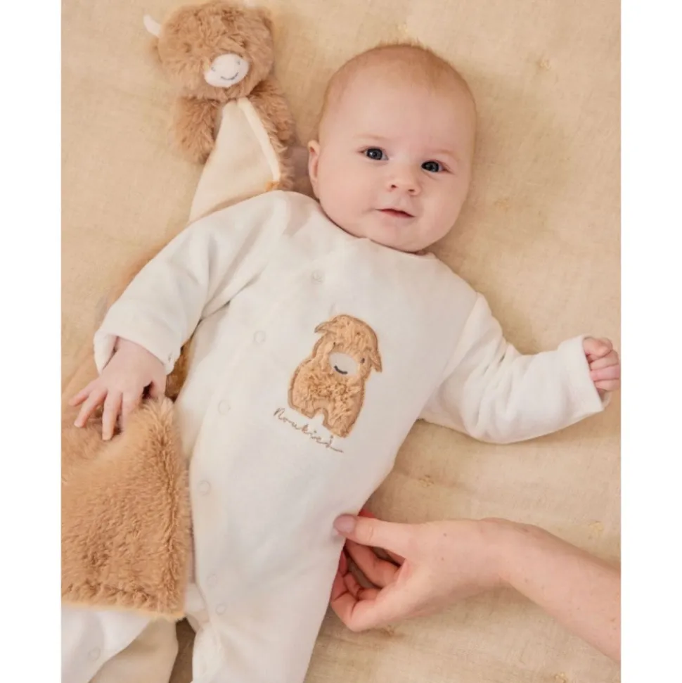 Pyjama bébé en velours blanc - fluffy 3 mois