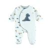 Pyjama bébé en velours dinosaure - 0 mois