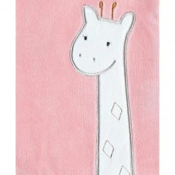 Pyjama bébé en velours girafe rose - 0 mois