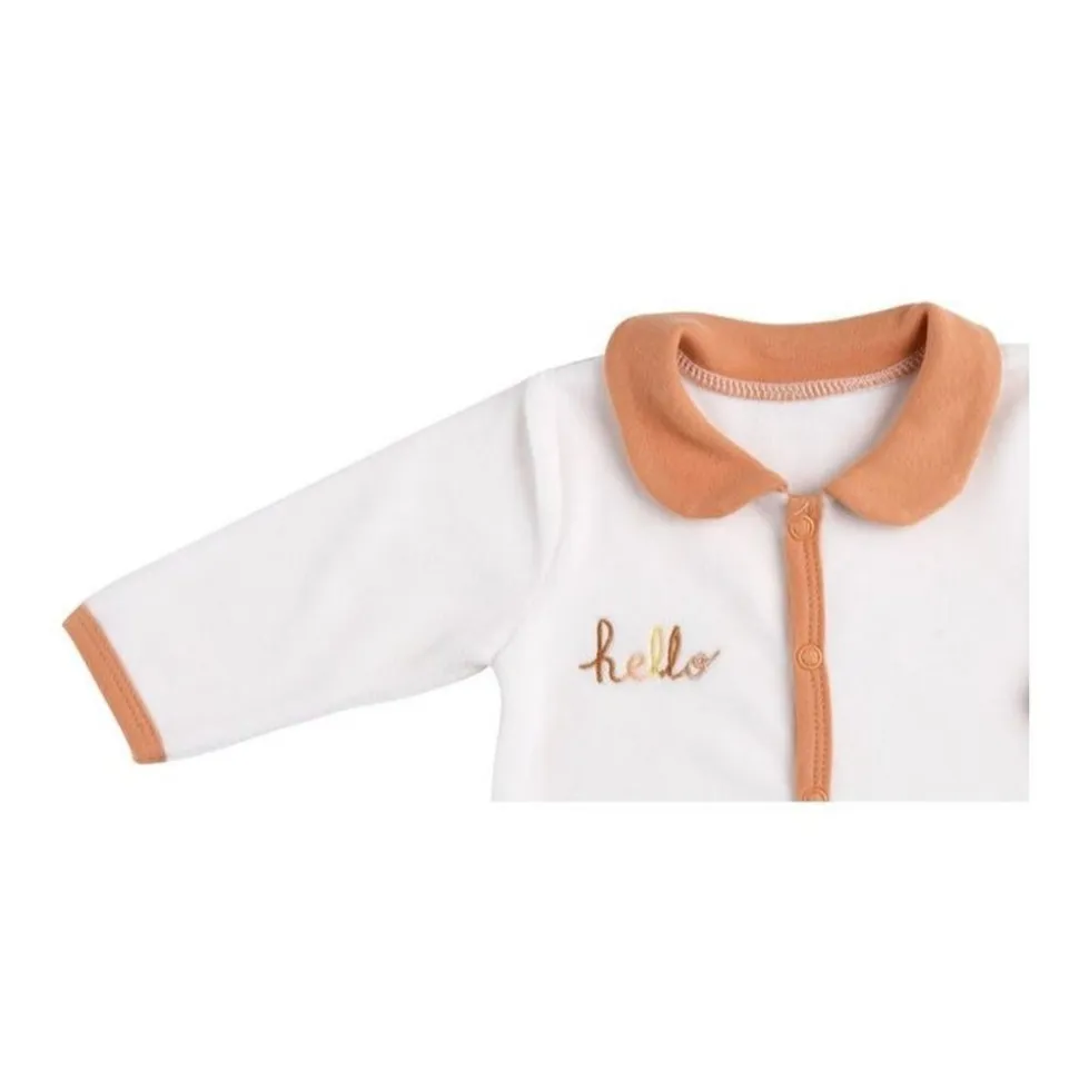 Pyjama bébé 1 mois avec col écru sunlight