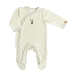Pyjama bébé 3 mois rayures vertes botanica