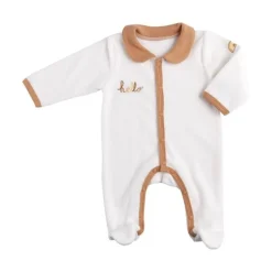 Pyjama bébé naissance avec col écru sunlight