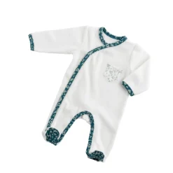 Pyjama bébé naissance sans col motif tilleul promenons nous