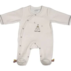 Pyjama bébé velours beige 3 mois timouki