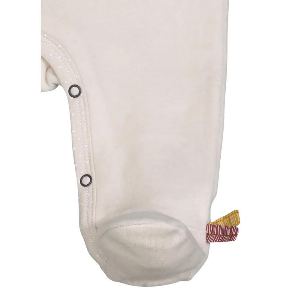 Pyjama bébé velours beige naissance timouki
