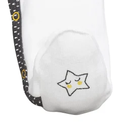 Pyjama bébé velours blanc/gris babyfan naissance