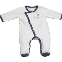 Pyjama bébé velours blanc merlin naissance