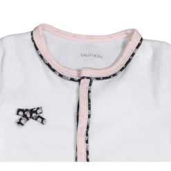 Pyjama bébé velours blanc miss fleur de lune 3 mois