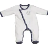 Pyjama bébé velours blanc 3 mois merlin