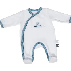 Pyjama bébé velours blanc ours lazare 3 mois