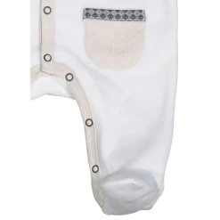 Pyjama bébé velours blanc ours timouki 3 mois