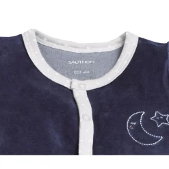 Pyjama bébé velours bleu merlin 3 mois