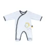 Pyjama bébé velours lion pluche et pompon naissance