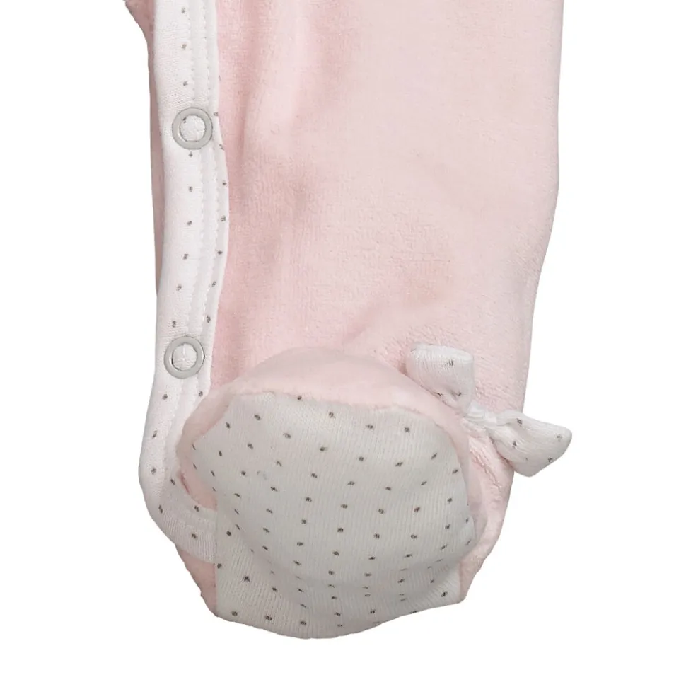 Pyjama bébé velours rose lilibelle naissance
