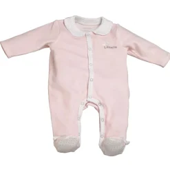 Pyjama bébé velours rose lilibelle 3 mois