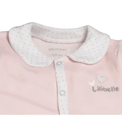 Pyjama bébé velours rose lilibelle 3 mois