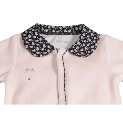 Pyjama bébé velours rose miss fleur de lune 3 mois