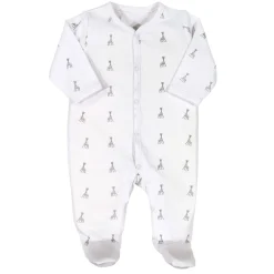 Pyjama coton sophie la girafe 3 mois gris