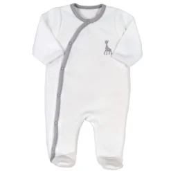 Pyjama croisé sophie la girafe 1 mois gris