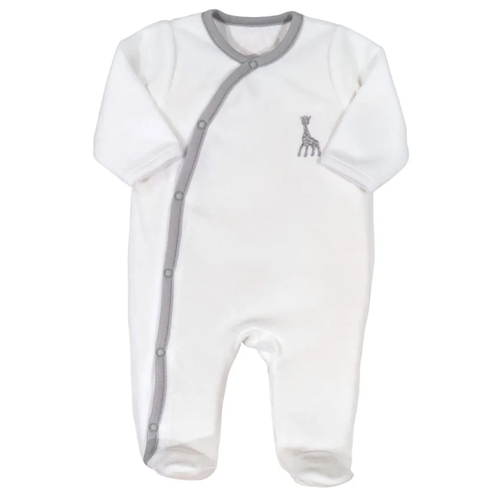 Pyjama croisé sophie la girafe 1 mois gris