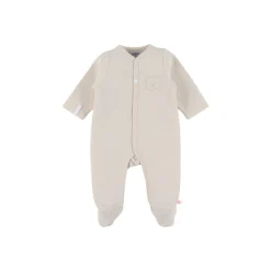 Pyjama dors-bien en coton beige 0m