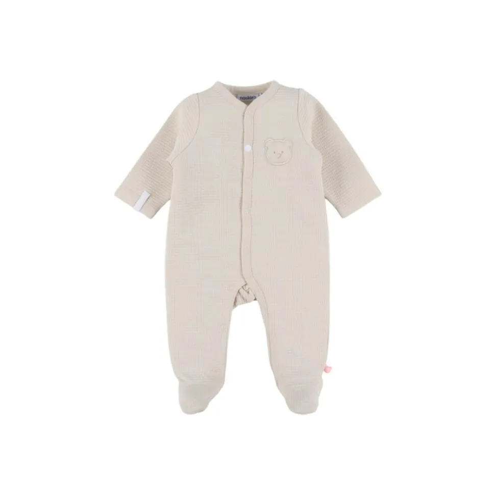 Pyjama dors-bien en coton beige 1m