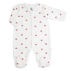 Pyjama naissance coeur rouge