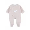 Pyjama velours beige bali 6 mois - bali, moka & snow