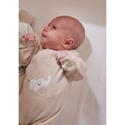 Pyjama velours beige bali 6 mois - bali, moka & snow