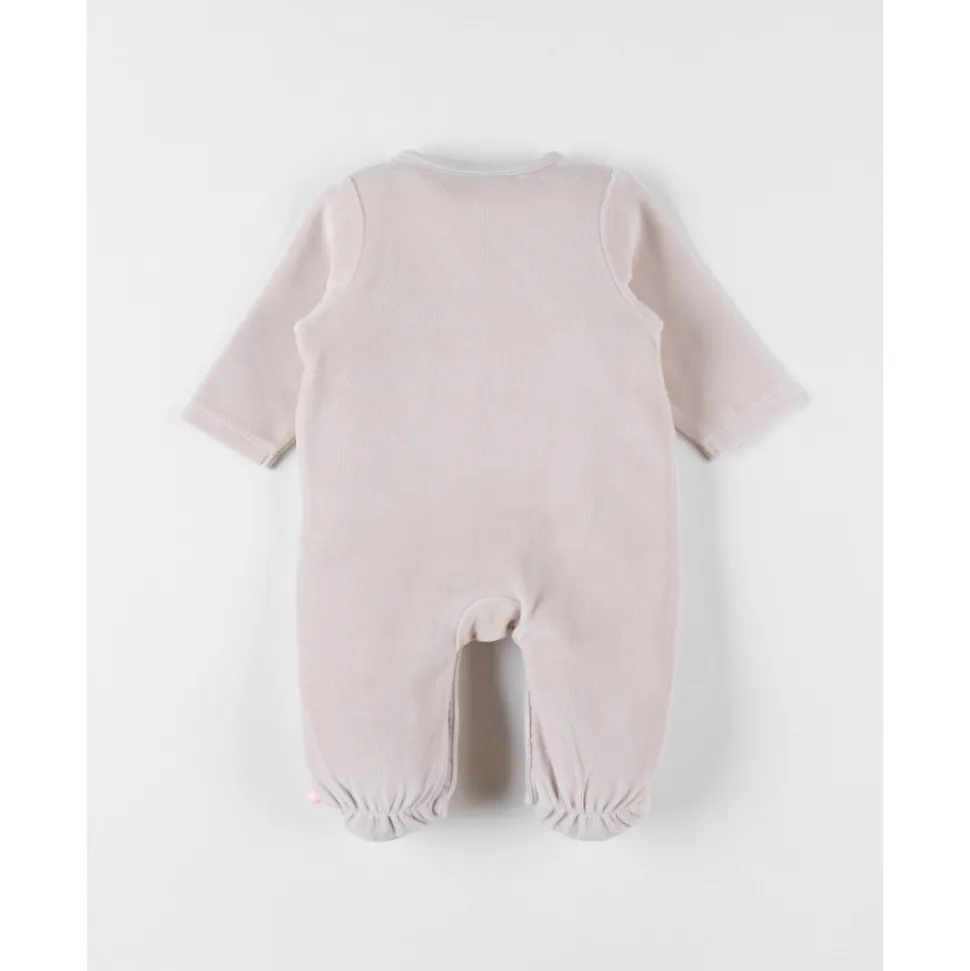 Pyjama velours beige bali naissance - bali, moka & snow