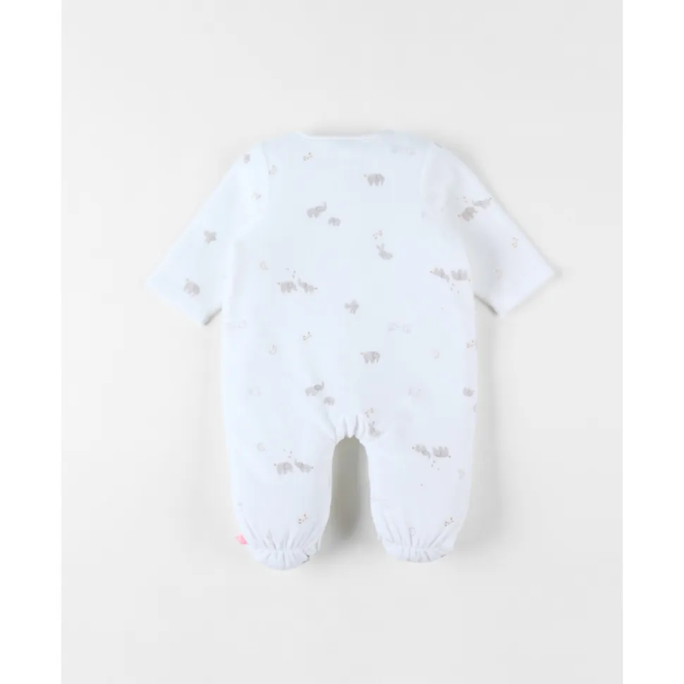Pyjama velours naissance bali, moka & snow