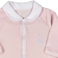 Pyjama velours sophie la girafe 0 mois rose