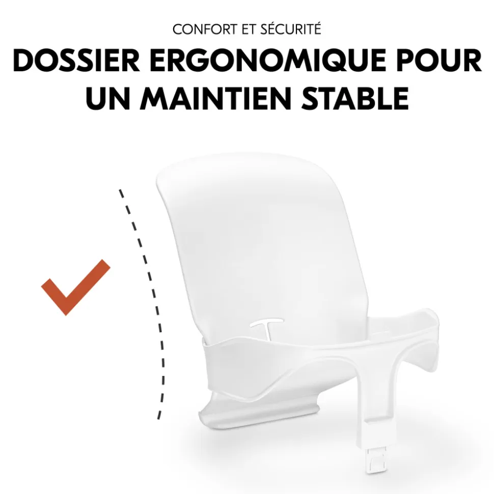 Réducteur bébé pour chaise haute arketa baby seat blanc