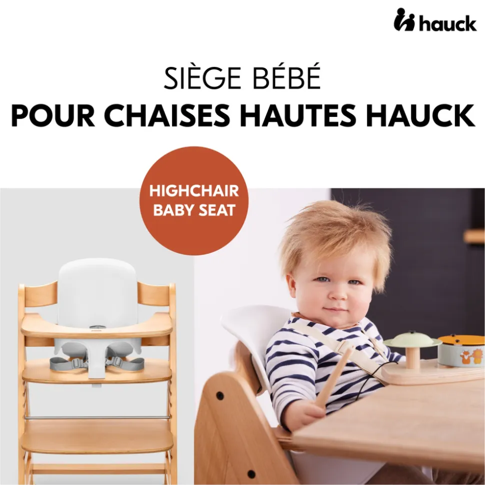 Réducteur bébé pour chaise haute arketa baby seat blanc