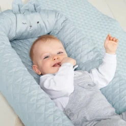 Réducteur de lit bébé ours benny bleu